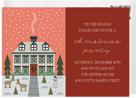 'Festive Front Yard' Christmas Party Invitation