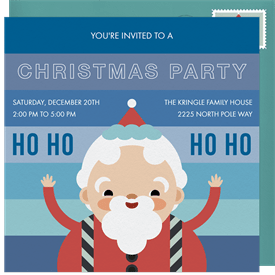 'Jolly Santa' Christmas Party Invitation