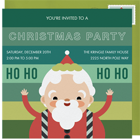 'Jolly Santa' Christmas Party Invitation