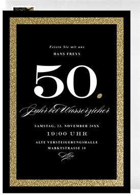 'Sophisticated Milestone' Business Invitation