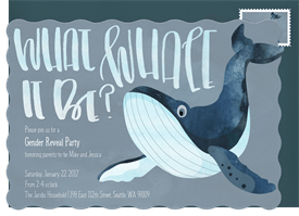 'What Whale it be?' Gender Reveal Invitation