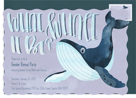 'What Whale it be?' Gender Reveal Invitation