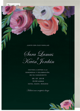 'Brushstroke Bouquet' Wedding Invitation