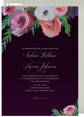 'Brushstroke Bouquet' Wedding Invitation