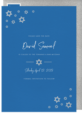 'Simply Stars' Bar Mitzvah Save the Date