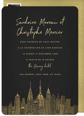 'New York, New York' Wedding Invitation