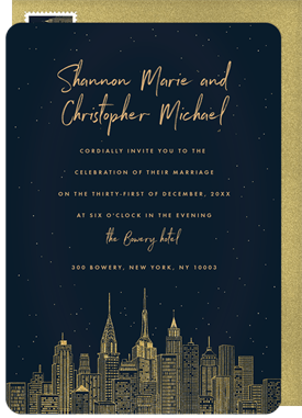 'New York, New York' Wedding Invitation