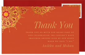 'Magnificent Medallion' Wedding Thank You Note