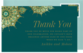'Magnificent Medallion' Wedding Thank You Note