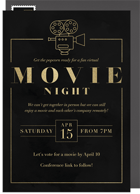 'Classic Movie Night' Virtual / Remote Invitation