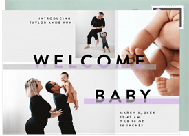 'Editorial Baby' Birth Announcement