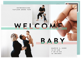 'Editorial Baby' Birth Announcement