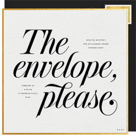 'The Envelope, Please' Entertaining Invitation