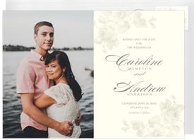 'Vintage Roses' Wedding Save the Date