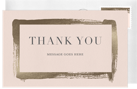 'Gold Brushstroke' Business Thank You Note