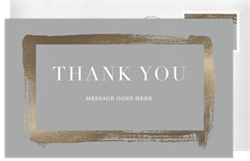 'Gold Brushstroke' Business Thank You Note