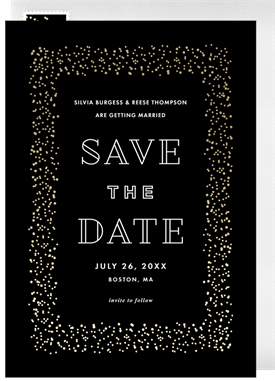 'Delicate Confetti' Wedding Save the Date