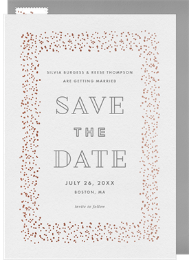 'Delicate Confetti' Wedding Save the Date