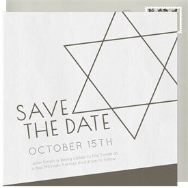 'Simple and Modern' Bar Mitzvah Save the Date