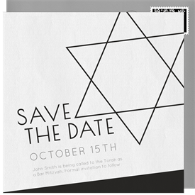 'Simple and Modern' Bar Mitzvah Save the Date
