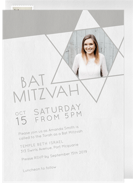 'Modern Bat Mitzvah' Bat Mitzvah Invitation
