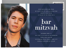 'Modern Mitzvah' Bar Mitzvah Invitation