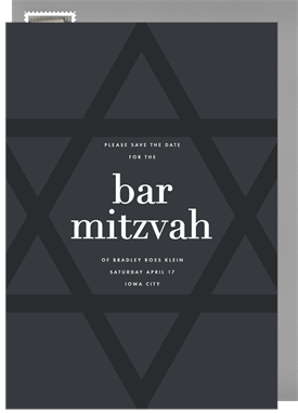 'Modern Mitzvah' Bar Mitzvah Save the Date