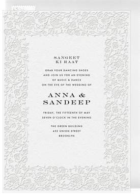 'Perfect Floral Border' Bridal Shower Invitation