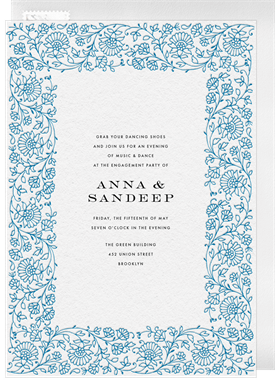 'Perfect Floral Border' Party Invitation