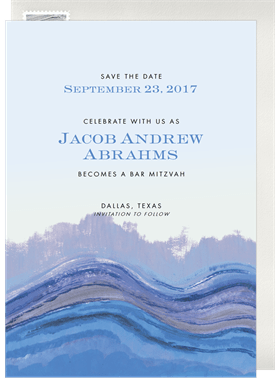 'Impressionist Landscape' Bar Mitzvah Save the Date