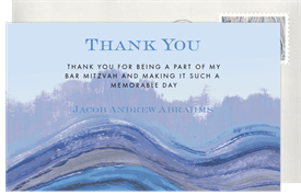 'Impressionist Landscape' Bar Mitzvah Thank You Note