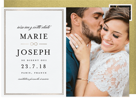 'Simple Infinity' Wedding Save the Date