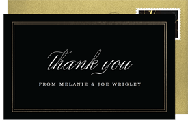 'Simple Infinity' Wedding Thank You Note