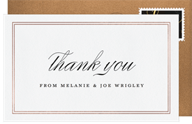 'Simple Infinity' Wedding Thank You Note