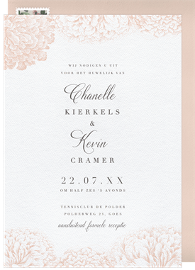 'Blush Peonies' Wedding Invitation