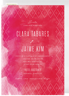 'Painted Diamond Frame' Wedding Invitation