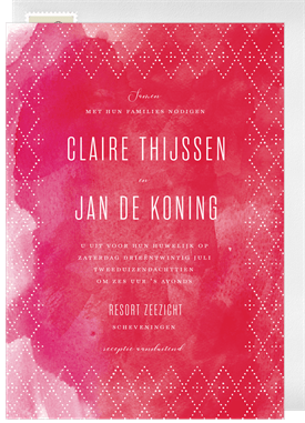 'Painted Diamond Frame' Wedding Invitation