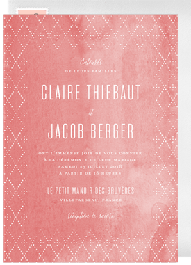 'Painted Diamond Frame' Wedding Invitation