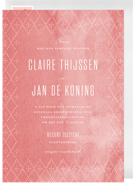 'Painted Diamond Frame' Wedding Invitation