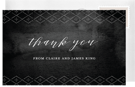 'Painted Diamond Frame' Wedding Thank You Note