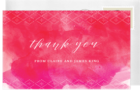 'Painted Diamond Frame' Wedding Thank You Note