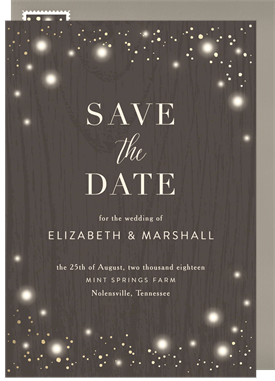 'Rustic Twinkle' Wedding Save the Date