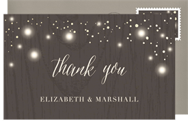 'Rustic Twinkle' Wedding Thank You Note