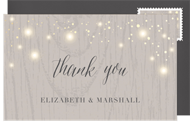 'Rustic Twinkle' Wedding Thank You Note