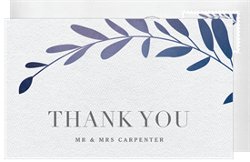 'Ombre Laurels' Wedding Thank You Note
