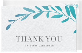 'Ombre Laurels' Wedding Thank You Note