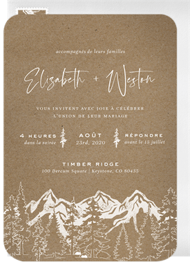 'Rocky Mountain' Wedding Invitation