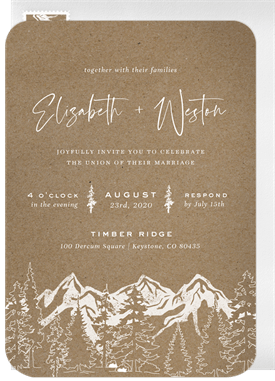 'Rocky Mountain' Wedding Invitation