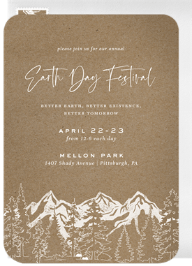 'Rocky Mountain' Earth Day Invitation