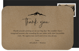 'Rocky Mountain' Wedding Thank You Note